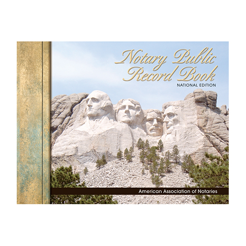 Kansas Notary Public Record Book (Journal) - Mount Rushmore Memorial Cover