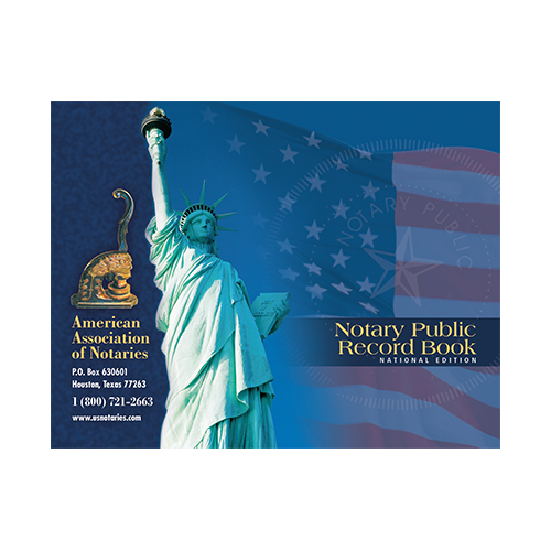 Kansas Notary Public Record Book (Journal) - Statue of Liberty Blue Cover