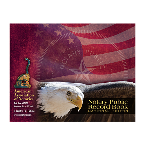 Kansas Notary Public Record Book (Journal ) - Eagle & U.S. Flag Cover